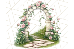 Pastel Fairy Garden Clipart, Cute Fairies &amp; Toadstools PNG Product Image 16