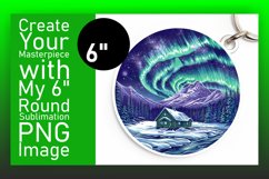 Scenic Round Car Coaster - Sublimation Ornament Product Image 1