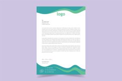 Clean Modern Letterhead Template design Vector illustration Product Image 1