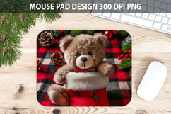 Christmas Beer Mouse Pad Sublimation - Animal PNG Design Product Image 1