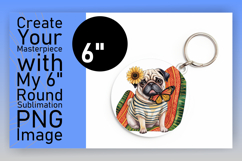 Cute Circle Design Coaster Template , Cute Dog Product Image 1