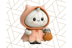 Cute Halloween Ghost Clipart Costume PNG, Halloween Png Product Image 3