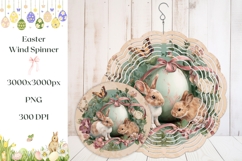 Vintage Easter Bunny Wind Spinner, Vintage Wind Spinner Product Image 1