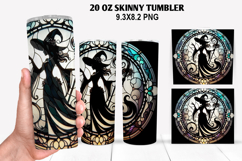 Witch Skinny Tumbler 20oz Wrap Design, Halloween Tumbler PNG Product Image 1