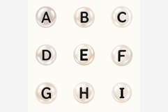 Pearl Bead Alphabet PNG Bundle | Elegant A-Z Letter Bead Product Image 6
