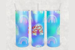 Enjoy every moment Brush Rainbow 20 oz tumbler sublimation Product Image 1