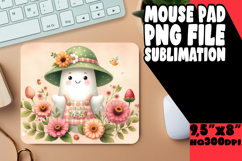 Unique Mouse Mat Sublimation Style, Cute Ghost Product Image 1
