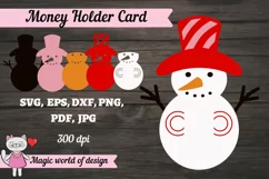 Christmas Snowman Money Holder SVG Product Image 3