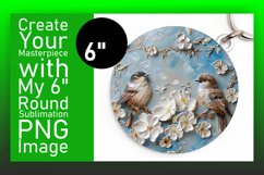 Elegant 3D Floral Keychain &amp; Coaster: Sublimation Assortment Product Image 1