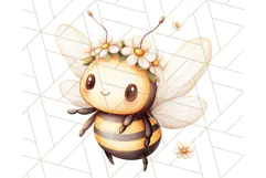Adorable Bee Clipart PNG, Kawaii Bumblebee Illustrations Product Image 3