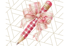 Chubby Pencil With Bows PNG Clipart, Cute School Supply Png Product Image 3