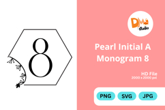 Pearl Initial Floral Monogram Product Image 1
