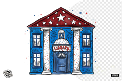 4th of July Books Reading Clipart Product Image 1