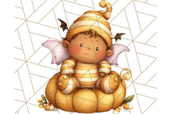 Halloween Fairy Clipart PNG, Spooky Cute Character Art Product Image 3
