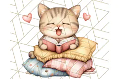 Warm & Fuzzy Mornings PNG Clipart, Cozy Animal Art Download Product Image 3