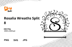 Rosalia Wreaths Split Monogram Product Image 1