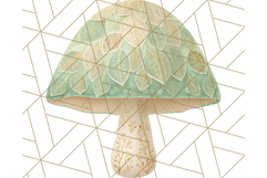 Dreamy Patterned Mushroom Clipart PNG, Forest Elements Png Product Image 3