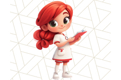 Nurse Clipart Bundle, Medical Staff PNG, Cute Kid Nurse Png Product Image 11