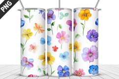 Flowers Tumbler Wrap | Sublimation Design | Tumble PNG Product Image 4
