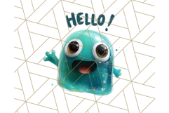 Slime Monster Clipart, Colorful Goo Graphics Png Product Image 3