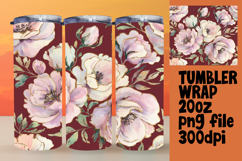 GREAT GIFT: 20oz Tumbler Design , Flower Pattern Product Image 1