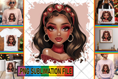 Playful TSHIRT Gift Ideas PNG, Afro Girl Product Image 1