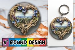 Nature&#039;s Palette: Landscape Circle Design PNG Product Image 1