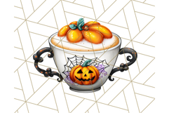 Ghost Café PNG Clipart, Cute Ghost Baristas Halloween Treats Product Image 3