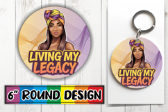 Radiant Sublimation Coasters, Black Woman Product Image 1