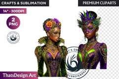 Mardi Gras Carnival Masquerade Clipart PNG scrapbooking Product Image 1