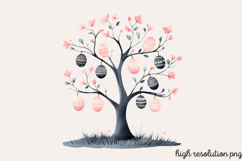 Black Pink Easter Clipart PNG Product Image 1
