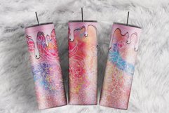 Floral tumbler wrap Pink Slime glitter 20oz tumbler designs Product Image 1
