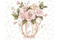 Pastel Tea Clip Art PNG with Sweets and Floral Accents Png Product Image 3