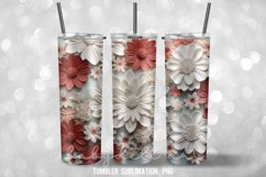 3D Tumbler Sublimation I 3D Flowers Tumbler Wrap Product Image 3