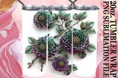 Summer Blossom Glitter Tumbler Wrap - 20oz Sublimation Product Image 1