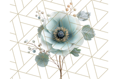 Whimsy Winter Florals Clipart PNG, Christmas Png Clipart Product Image 3