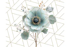 Whimsy Winter Florals Clipart PNG, Christmas Png Clipart Product Image 3