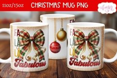 Christmas mug wrap PNG for sublimation, Fa la la Christmas Product Image 2