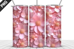 3D Flowers Tumbler Wrap | Sublimation Design | Tumble PNG Product Image 4