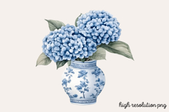 Hydrangea Watercolor Clipart PNG Product Image 1