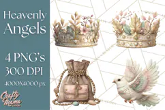 Heavenly Angel Clipart and Clip Art for Christian Christmas Product Image 1