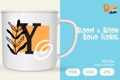 Bloom &amp; Bison Boho Floral Monogram Product Image 1