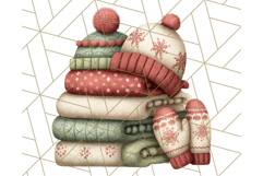 Cozy Christmas Clipart, Santa and Friends PNG Graphics Product Image 3