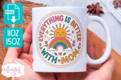 Mom mug wrap PNG, Mother's day mug wrap PNG Product Image 1