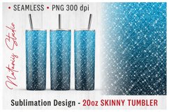 Shine Ombre Glitter Pattern - 20oz Skinny Tumbler Product Image 1