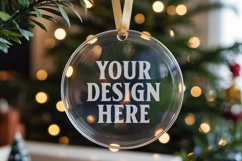 Acrylic Christmas Ornament Mockup , christmas ornament mocku Product Image 1