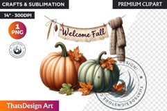 Cozy Cottage Coquette Pumpkin bow PNG Boho autumn clipart Product Image 1