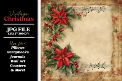 Huge Vintage Christmas Digital Paper Backgrounds Bundle Product Image 7