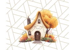 Autumn Treehouse &amp; Woodland Cabin PNG Clipart Product Image 3