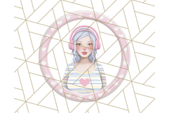 Pastel Gamer Girl Clipart PNG, Kawaii Gaming Elements Product Image 3